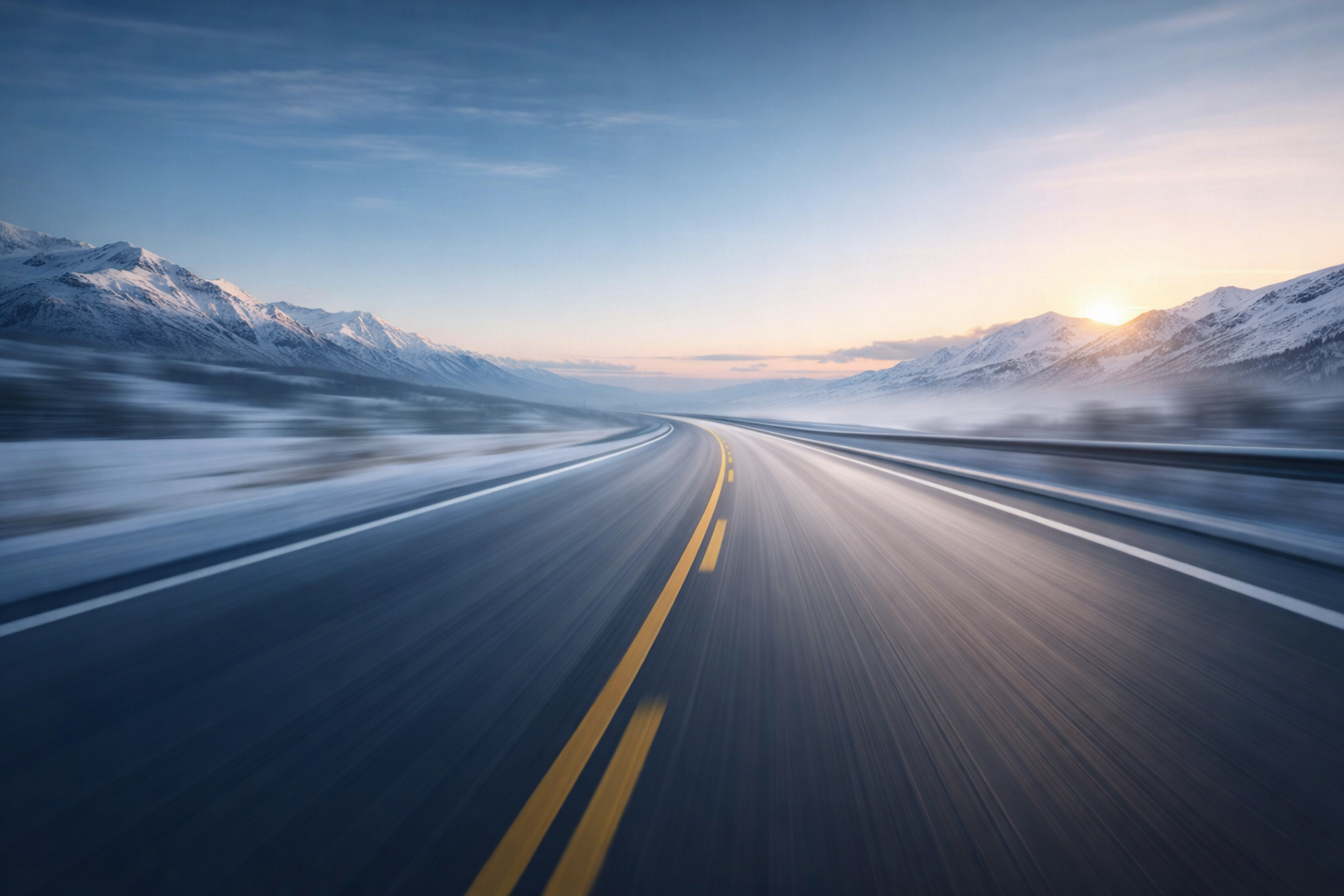 Open road representing forward progress and new career direction