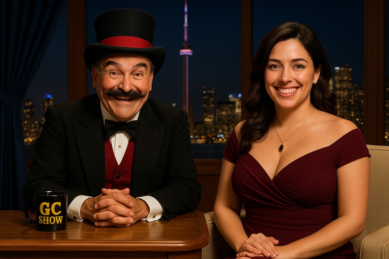 Cathy and The Great Chatterly on set